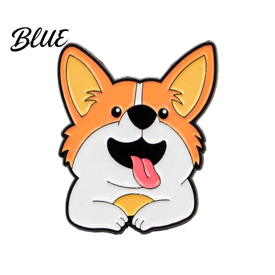 Dog Brooch Unisex Cartoon Pet Design Zinc Alloy Pin Badge