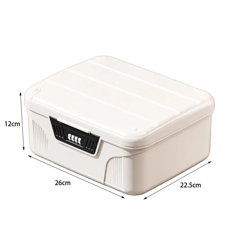 Сейф с паролем большой емкости многослойный ящик для хранения документов ценные вещи паспорт ювелирные изделия конфиденциальная безопасность ящик для хранения S белый 2159₽