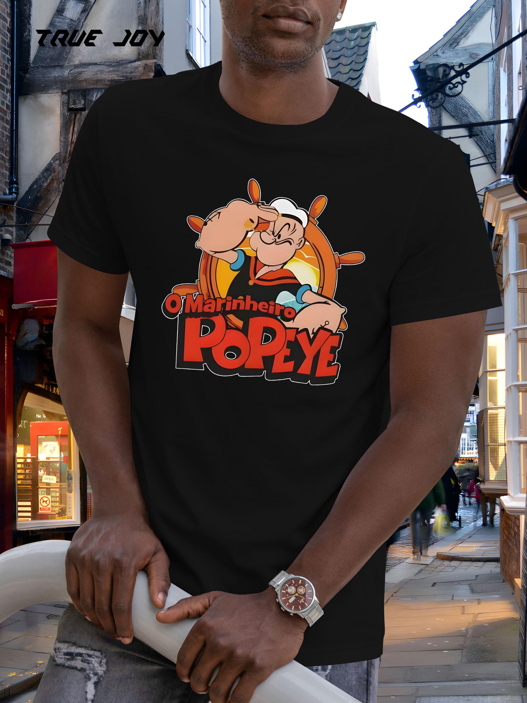 

Short Sleeve T-shirt with Vibrant Cartoon English Print - Breathable Round Neck Athleisure Top XXXL