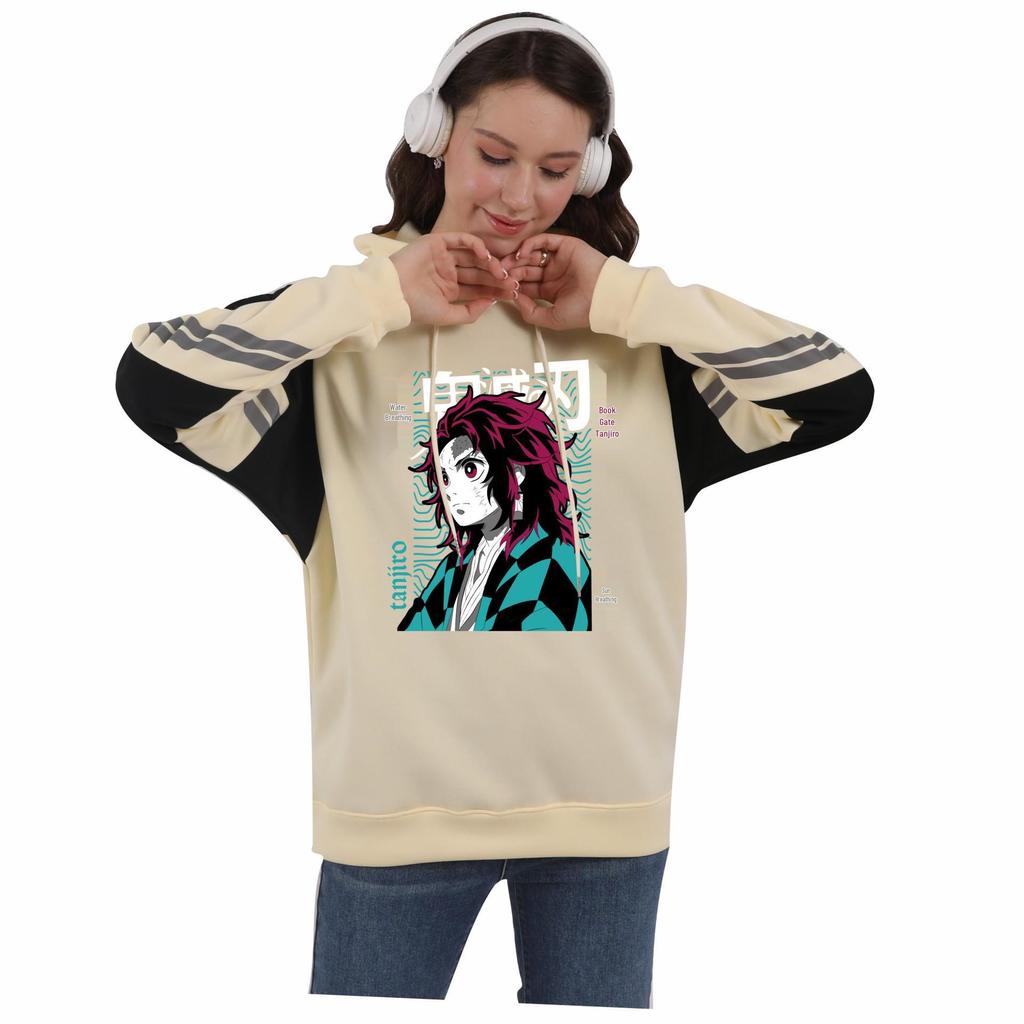 Demon Slayer Paar Patchwork Hoodie