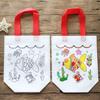 5pcs Graffiti Bag Non Woven Kids Drawing Manual DIY Coloring Environment Protection Children Painting Puzzle Toys Handbag TMZ