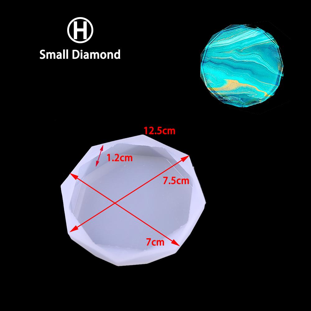 For Better Life Transparent Diy Crystal Soft Silicone Mold Love Diamond Hexagon Octagonal Mirror Coaster Display Decorations