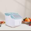 Airtight Pet Food Storage Container Large Capacity Snap Lock Lid Dog Cat Dry Food Rice Bin Beige