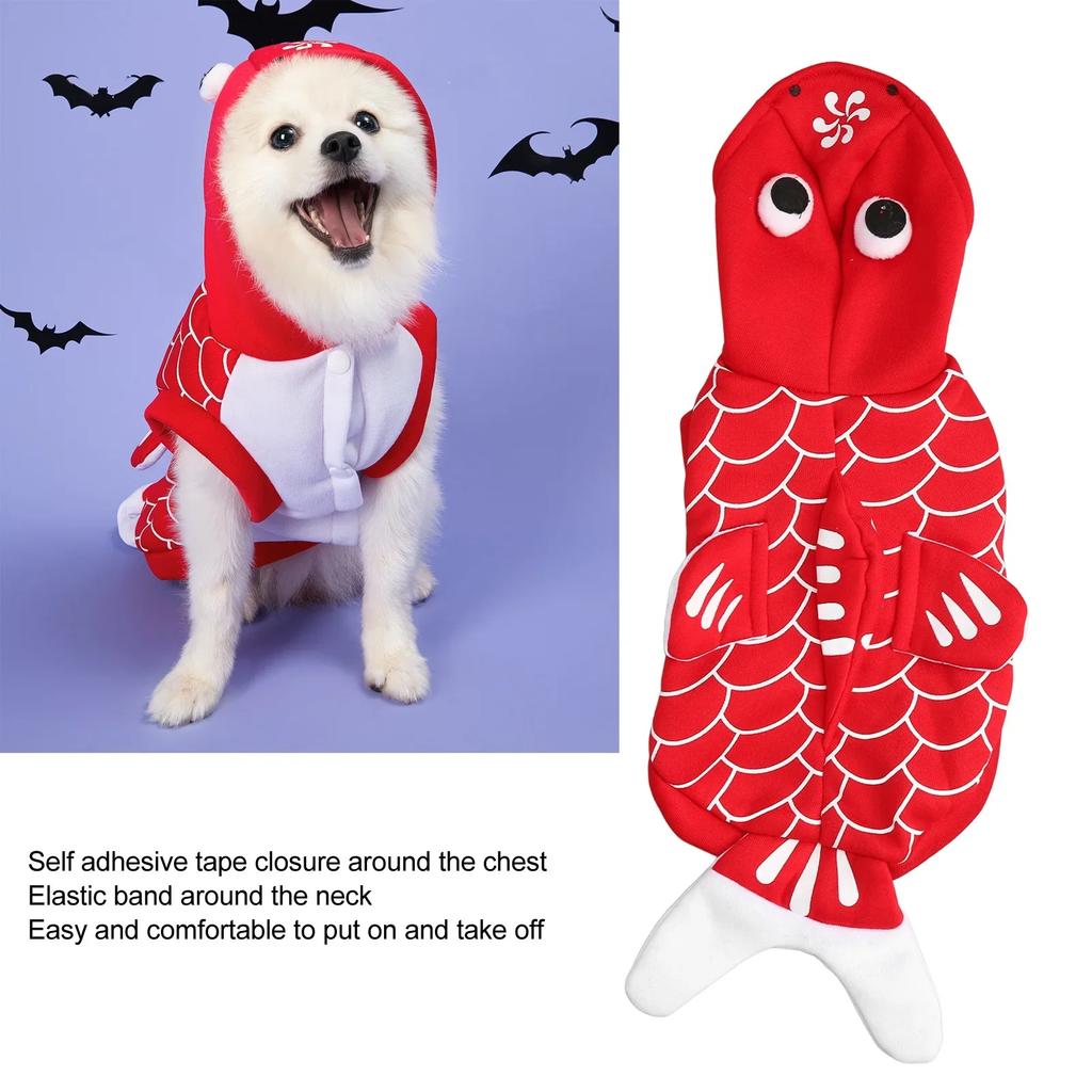 Hund Fischkostüm Interessante Halloween Hundekleidung Für Hunde Katzen Cosplay Goldfisch