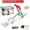 8Pcs Heavy-Duty Metal Toggle Latch Kit, With Adjustable Buckle And Mounting Plate Quick Clamp, 360 Lbs Load Capacity, Uncharged Locking Mechanism