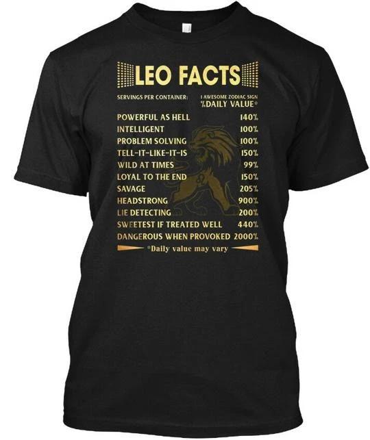 

Leo Facts Astrology - Servings Per Container 1 T shirt Made in USA Size S to 5XL M