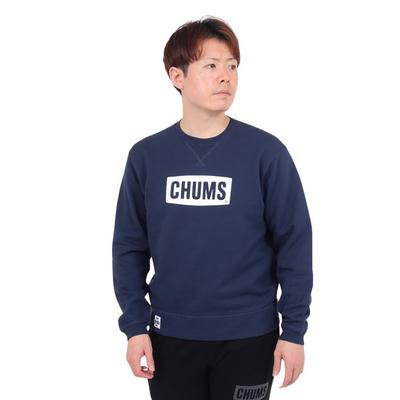 Top Masculino Chums Logo Crew Azul Marinho x Branco,