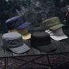 Casual Sun Protection Quick Dry Cap Thin Ultralight Flat Cap Solid Color Breathable Sun Hat