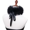 Damen Mesh Layering Rüschen Falscher Kragen Bindebänder Choker Renaissance Kleiner Hals Rüschenkragen Schal für Halloween-Kostüm