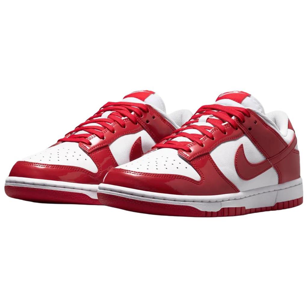 Nike Dunk Skateboard Shoes Women's Low Top White Red IV5104-101