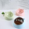 Cat & Dog Ceramic Slanted Bowl - Leaning Ear Angle Design, Pet Feeder & Water Bowl