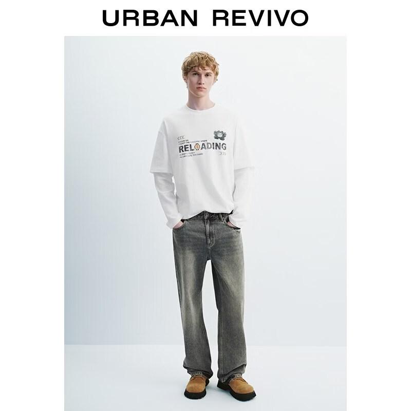 UR2026 Men s Casual Distressed Washed Denim Jeans 30