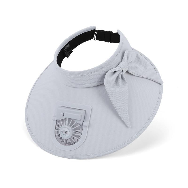 Summer Eaves with Fan Hat Women's Outdoor Travel Sunshade Empty Top Hat Fashionable Versatile Sunscreen Sun Hat