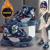Girls' Fleece-Lined Sneakers Children's Winter Thick Cotton Shoes New Boys' Snow Boots Big Kids' Thickened Cotton Boots