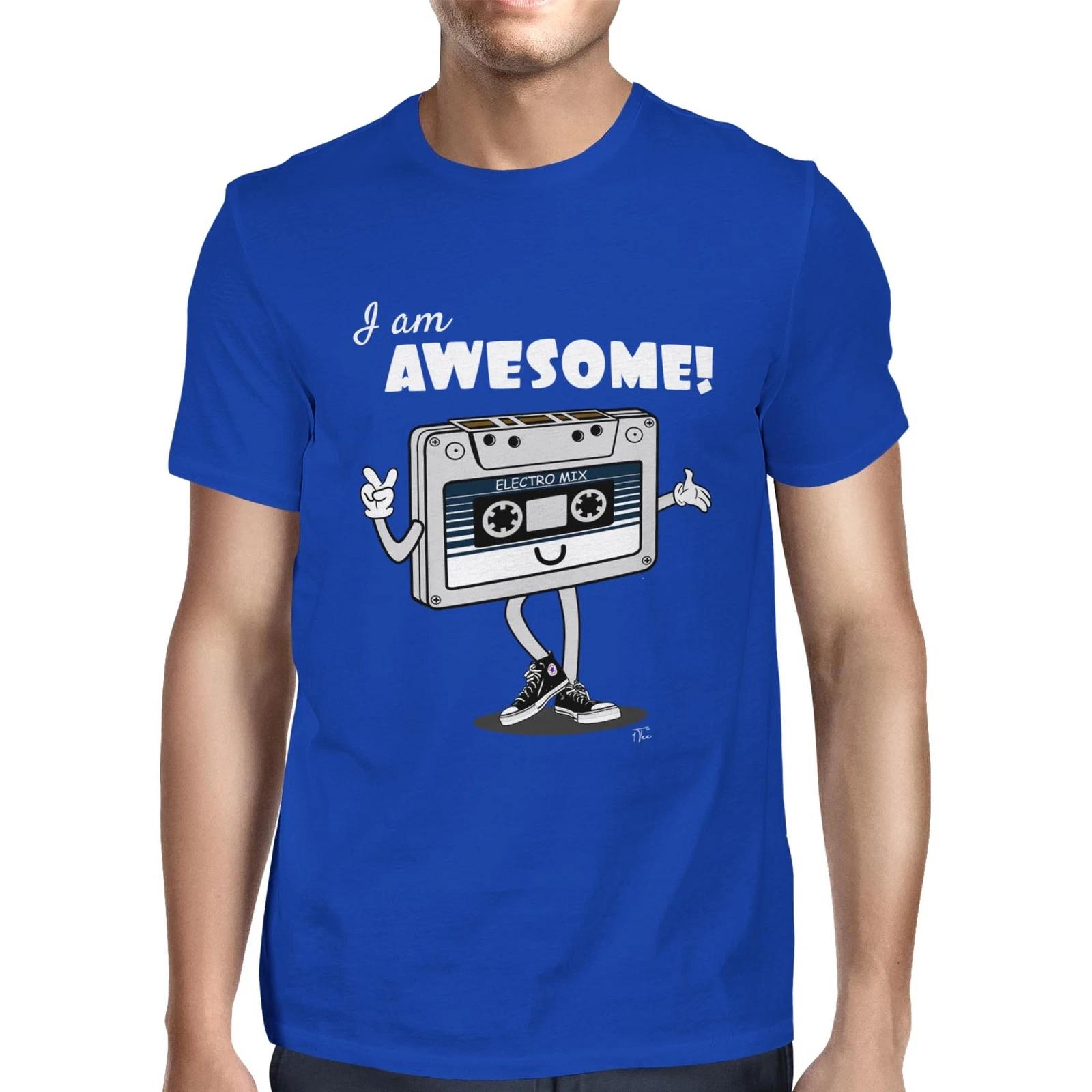 1Tee Mens I m Awesome, Cassette Tape T-Shirt XL