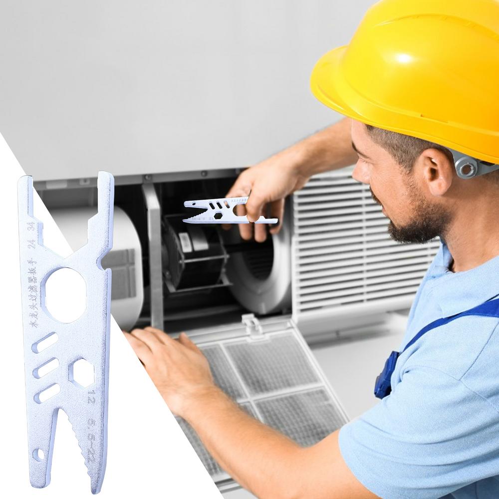 

Kitchen Faucet Wrench Double-Headed Metal Sink Strainer Wrench Portable Automotive Repair Gadget Heavy-Duty Nut Removal Tool белый