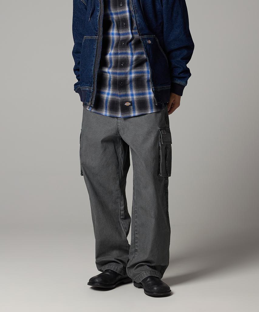 DICKIES Washed Duck Canvas Cargo Pants Charcoal
