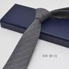 Luxury 7cm Grey Plaid Cotton Neck Ties For Men Soft TR Fabric Red Striped Neckties Casual Ties Wedding Party Groom Cravat Gift