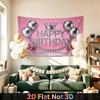 Party Backdrop Birthday Crown Silver Elegant Celebration Photo Background Front Door Decor