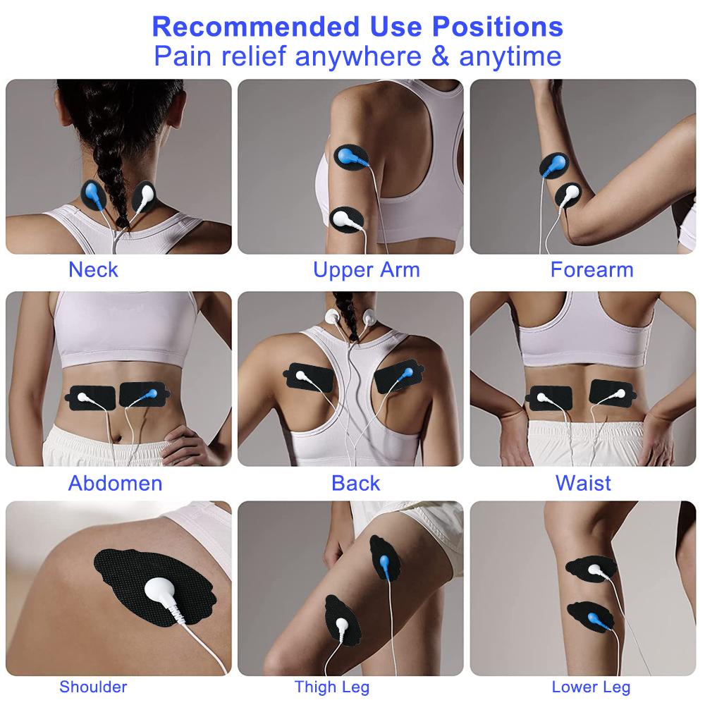 28 Modes TENS EMS Unit Muscle Stimulator for Pulse Pain Relief Rechargeable Portable Dual Channel 40 Intensity Body Massager