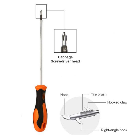 Tire Tread Groove Stone Remover Cleaning Hook, Car Gap Buckle Portable Hook Cleaner Universal Tool Automotive Repair