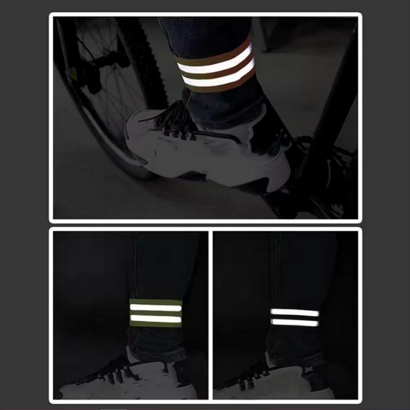 1pc Cycling Elastic Pants Leg Band Adjustable Arm Ankle Leg Safety Band Night Riding Safety Reflective Buckle Night Running Belt