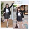 Cosplay Uniform Blazer High School Girl JK Uniform 6 Piece Set High School Girl Uniform Skirt Shirt Tie Bowtie Badge Cosplay School Uniform Sailor