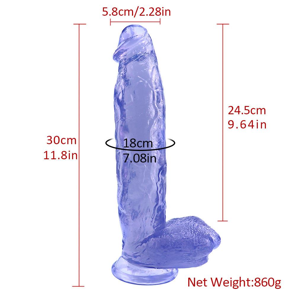 30cm Super Skin Realistic Blue Dildo Soft Suction Cup Big Huge Strapon Penis Adults Sex Toys for Women Female Masturbator 18+