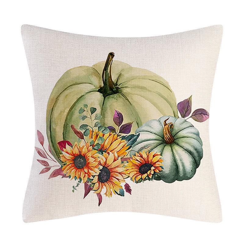 New Autumn Plant and Flower Thanksgiving Pillowcase Living Room Home Decoration Sofa Bedside Pillowcase