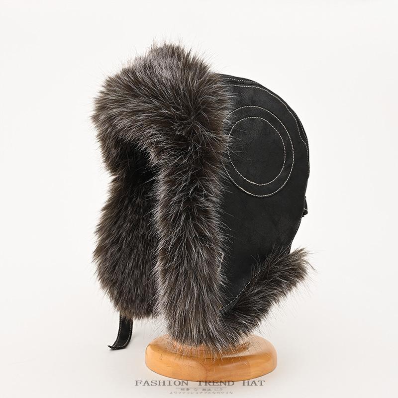 Pilot Lei Feng Hat Women's Winter Thickened Ear Protector Hat Imitation Suede Mink Plush Hat