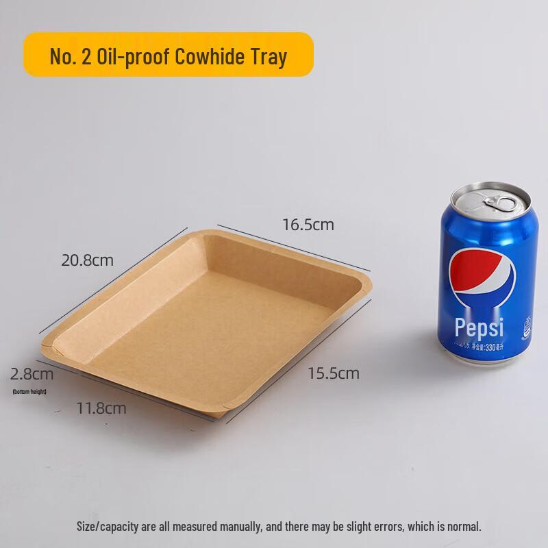 Kraft Rectangular Disposable Paper Snack Plates