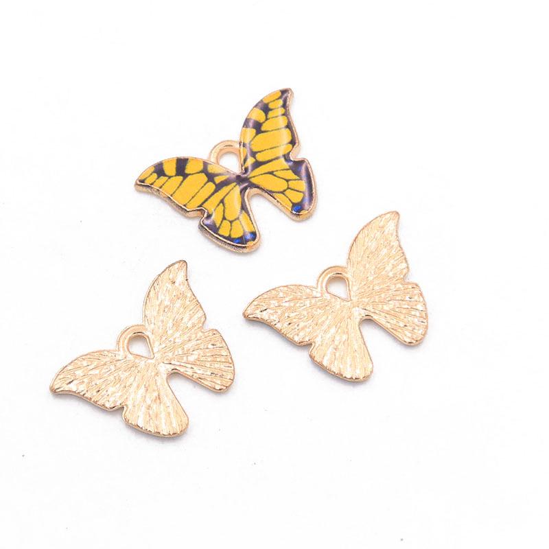 Colorful Enamel Butterfly Pendants - 15 Colors, 2 Styles for DIY Necklaces & Bracelets