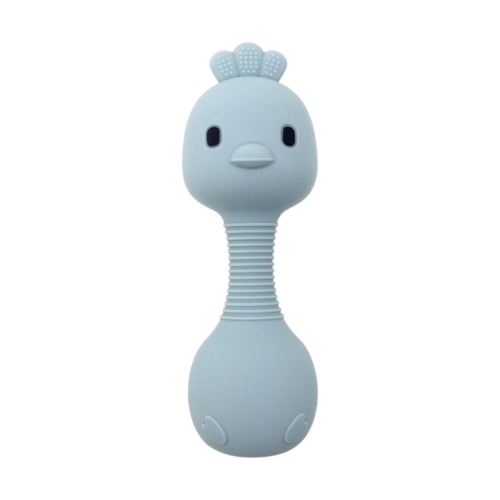 Infant Soothing Silicone Sand Hammer Baby Quiet Hand Rattle Toy For Grip Exercise And Teething