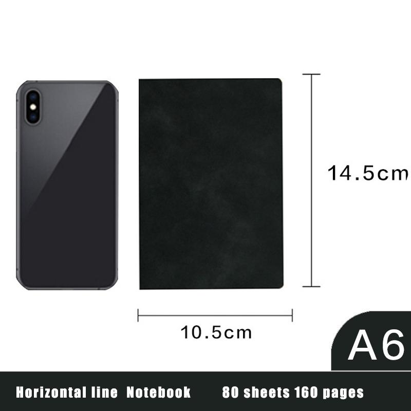 A6 Zesílené poznámky Business Pu zápisník Ovčí kůže 160 stran Linkovaný zápisník