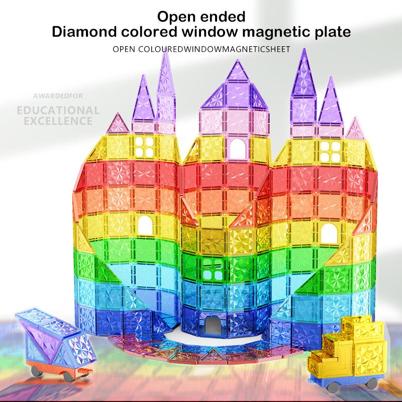 Color Window Drill Surface Color Large Magnetic Sheet Building Block Children'S Magnet Puzzle Toy Assembly Puzzle Magnetic Sheet