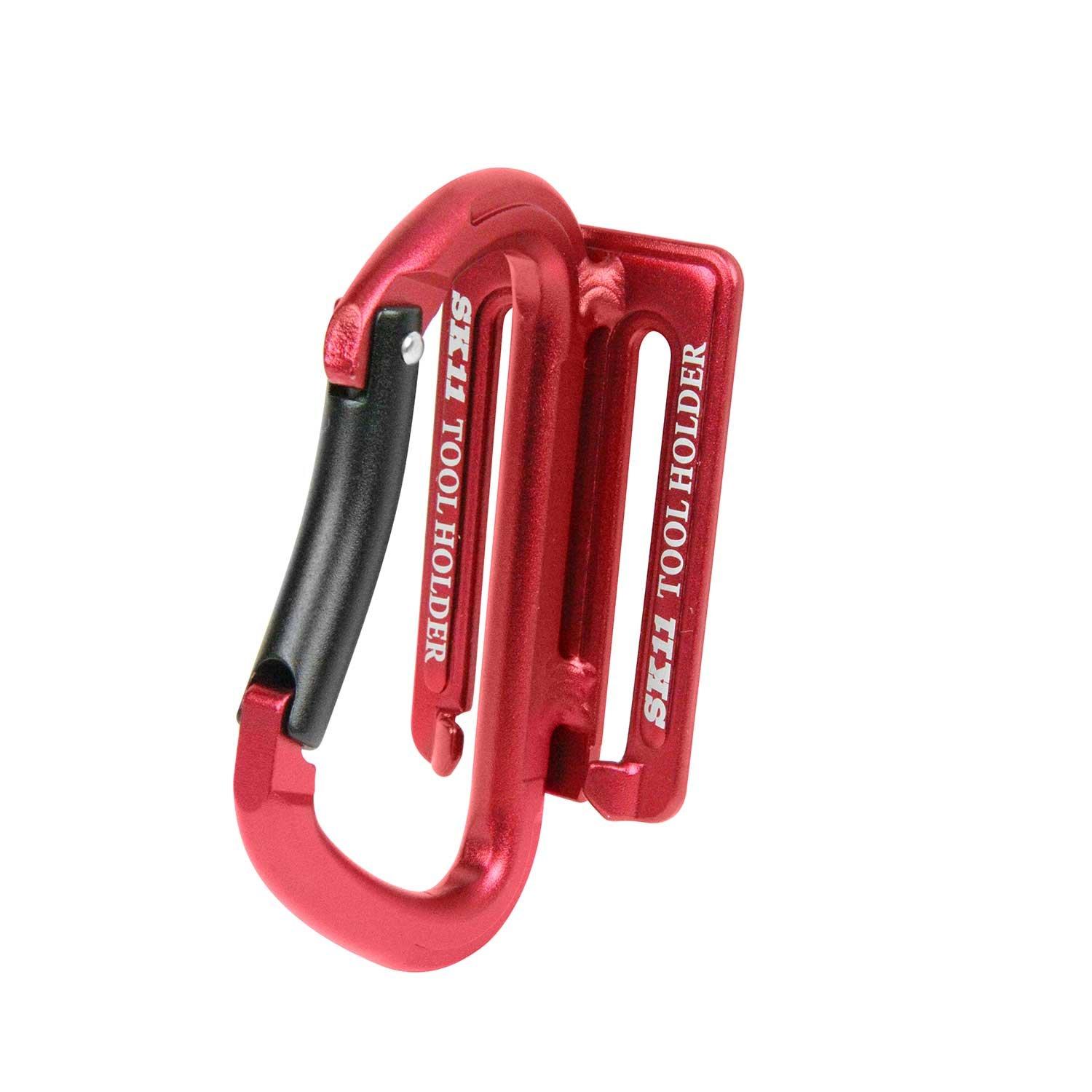 

SK11 Aluminum Tool Hook SC L Red Tool Hanging Hook Can be inserted into belts midway Load capacity 3kg - - - - SATH-SC-RD-L