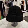 Pasadi PTWAH968M Women's Black and White Poggle Fleece Bucket Hat