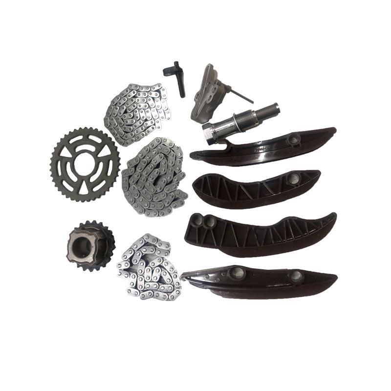 Engine Timing Kit with Chain Tensioner and Guide Rail for BMW E90, E60, F07, F11, and Mini