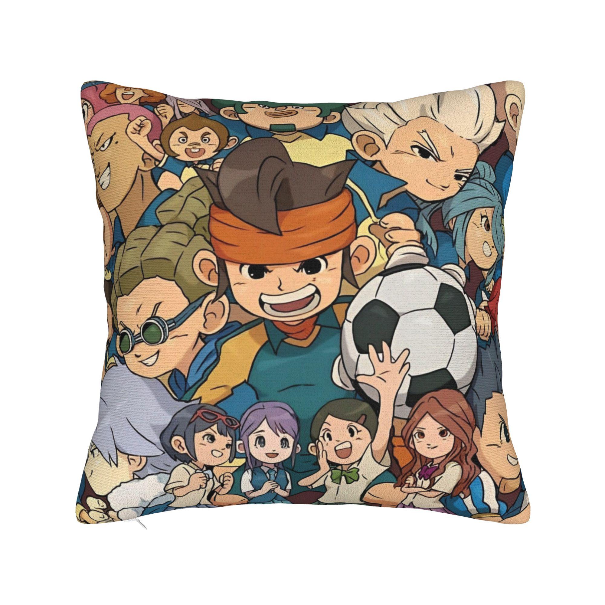 

Printing Inazuma Eleven Anime Game Pillowcase Polyester Cushion Cover RPG Cartoon Throw Pillow Case Cover Home Drop Shipping 12x12Inch