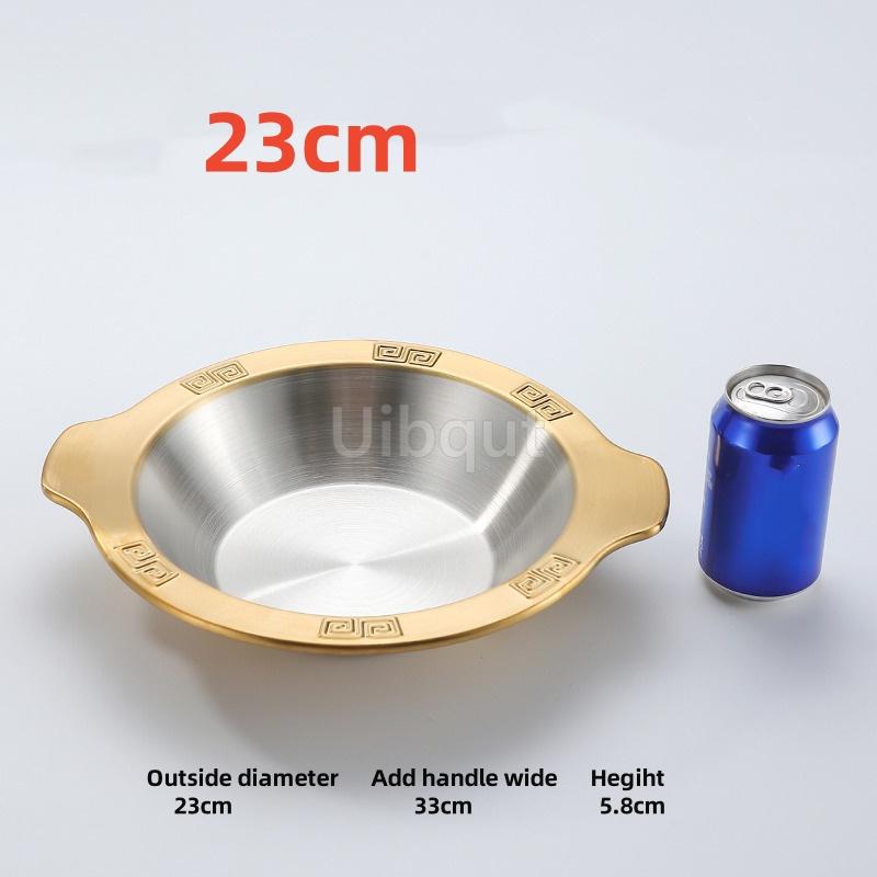 

Chongqing Hot Pot Stainless Steel Gold Induction Cooker Special Flat Bottom Parent Pot Double-flavor hot pot Basin cooking pots