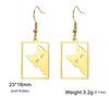 My Shape Cute Cat Earrings for Women Girls Stainless Steel Rectangle Shaped Cat Kitten Earrings Animal Fashion Jewelry Gifts