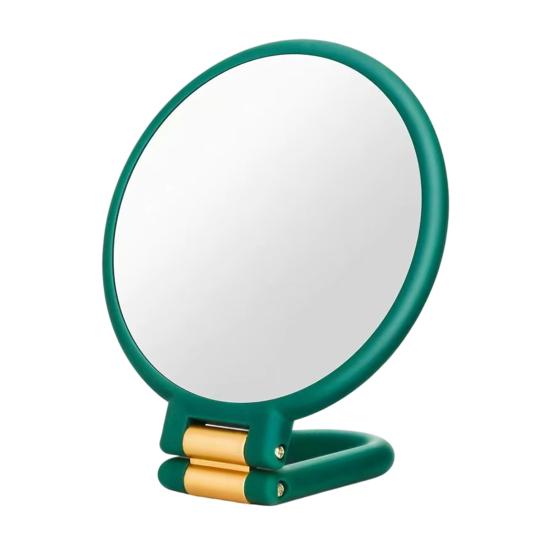 50X Magnifying Makeup Mirror Portable Folding Double-Sided Vanity Mirror Adjustable Women Wall зелёный