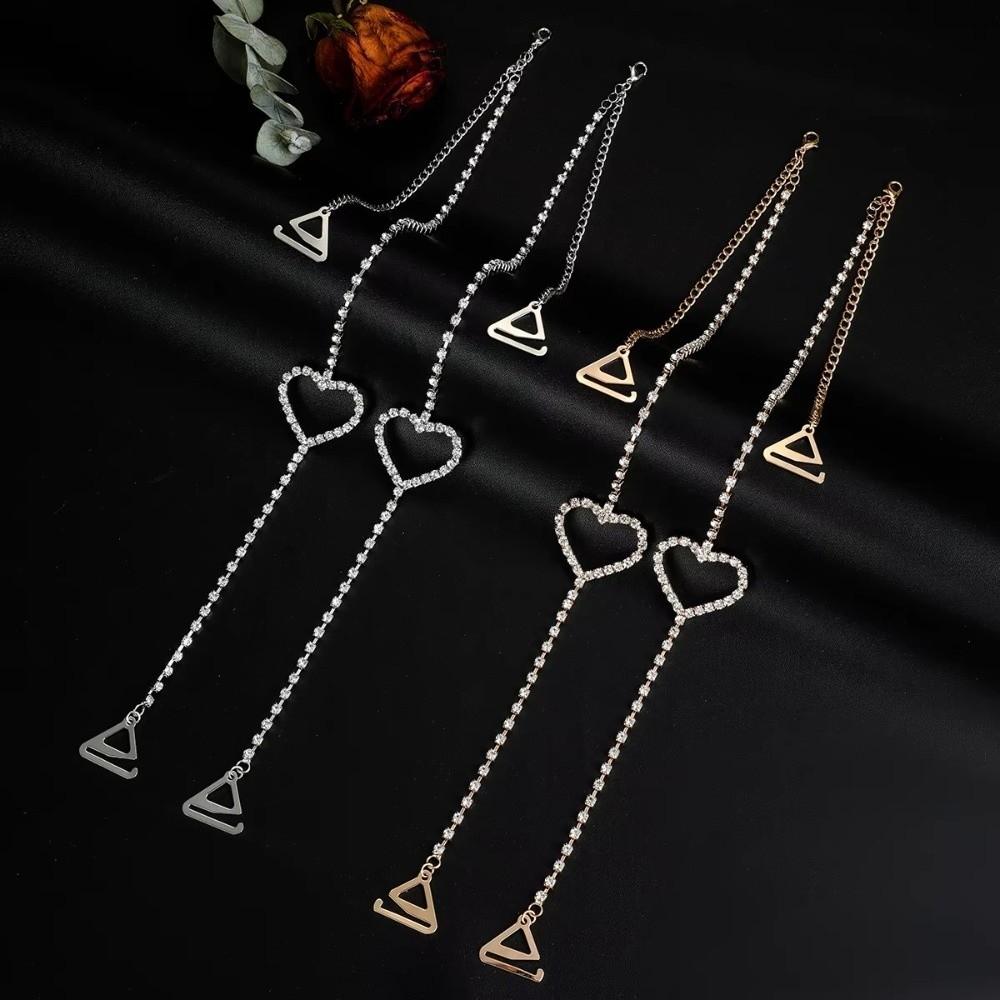 2Pcs Slip Resistant Bra Straps Lingerie Accessories Crystal Shoulder Belts Shoulder Straps Women