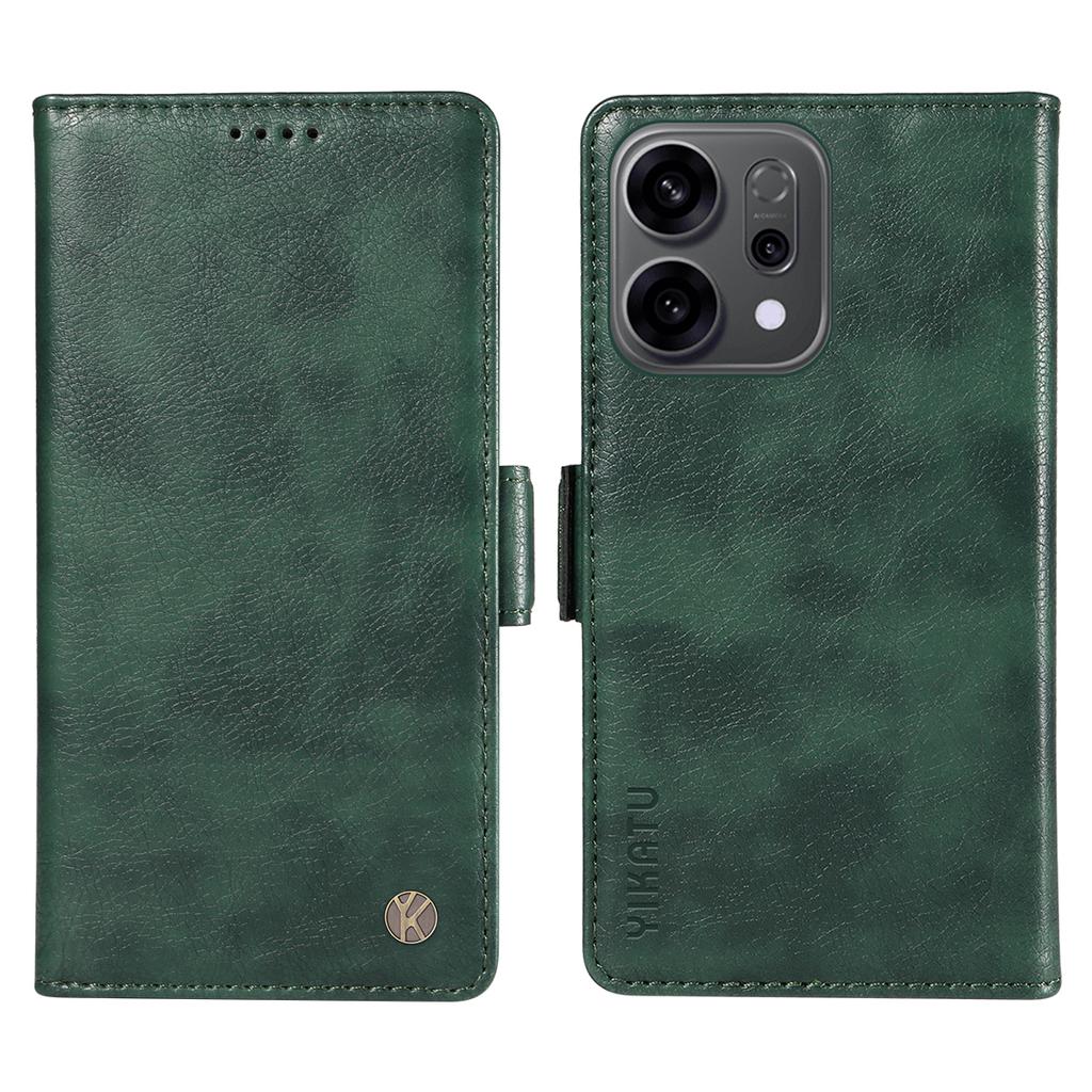 For Oppo Reno14 5G (China)/Oppo Reno14 F 5G/Oppo Reno14 5G (Global) Case YIKATU YK-007 Litchi Texture PU Leather Wallet Phone Cover