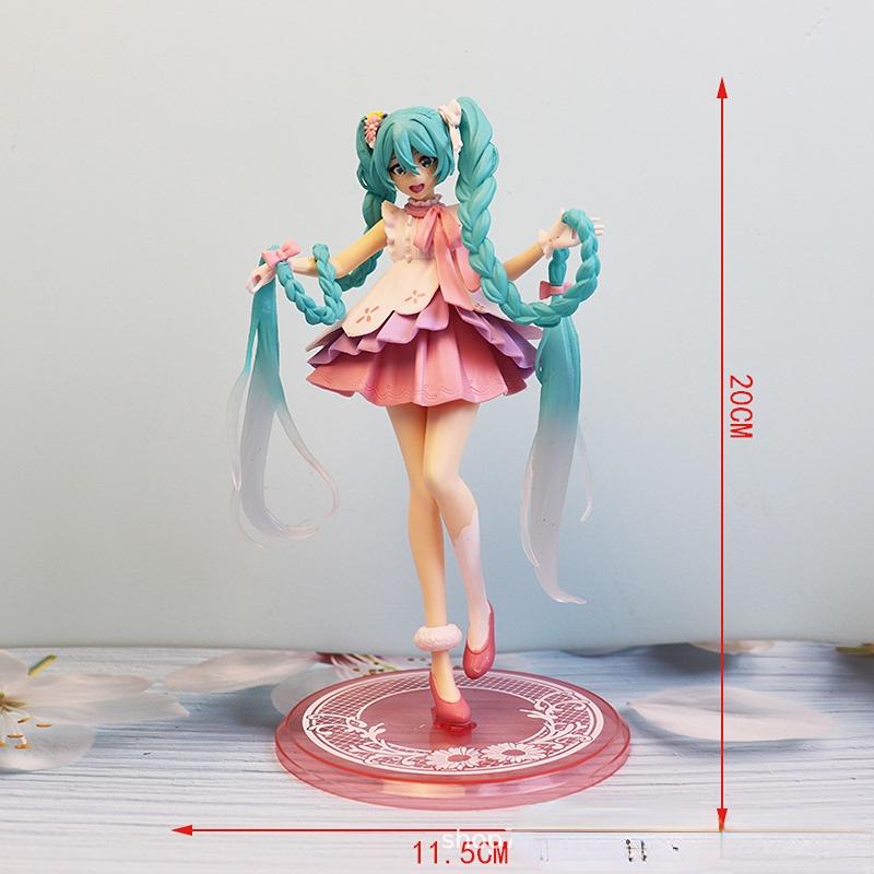 New Anime Hatsune Miku Cute Kawaii Virtual Singer Miku Manga Statue Figurines Pvc Action Figure Collectible Model Toy