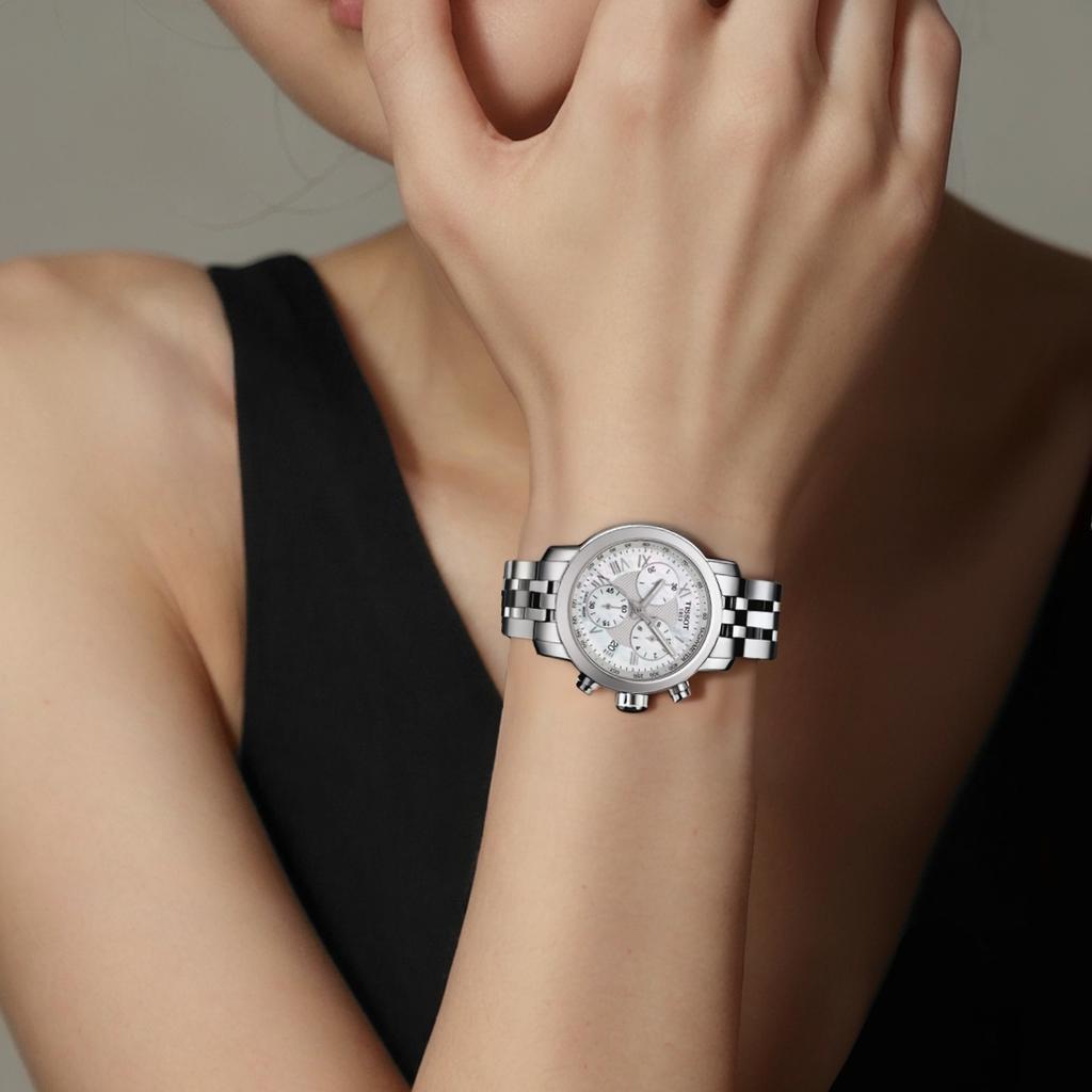 TISSOT PRC 200 Quartz Movement Women's Watch 34mm White Dial Stainless Steel Case T055.217.11.113.00