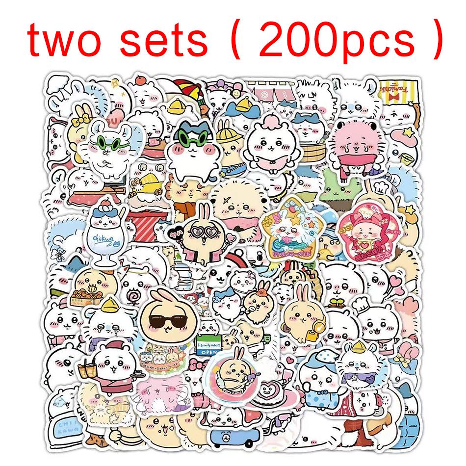 Top Selling 100pcs Kawaii Jiikawa Cartoon Stickers Decorative Desk Laptop Scrapbook LuggageCute Graffiti Sticker for Kids Gift