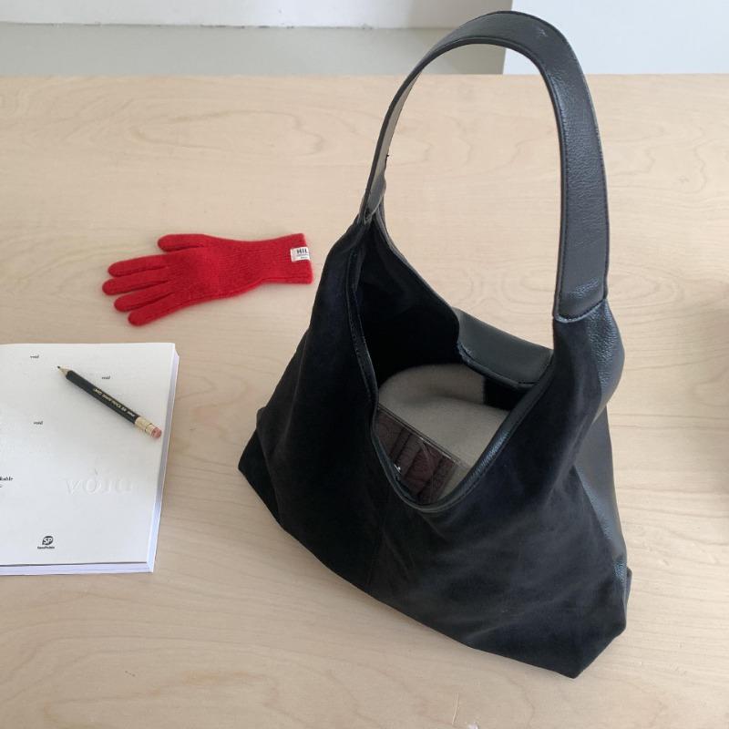 Retro Suede Bag Autumn and Winter New Commuter Tote Bag Women's Large-capacity Lazy and Relaxed Shoulder Bag