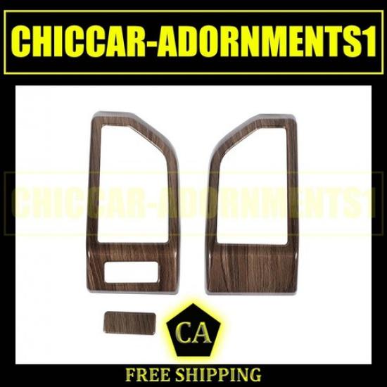 Wood Grain Dashboard Side Outlet Air Vent Cover Bezels Trim For Ford F150 2015+