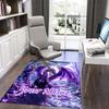 1PC Custom Name Purple Dragon Fantasy Theme Floor Mat Ideal for Living Room, Game Rooms, Office, Bedroom, Office Floor Mat , Floor Mats for Home